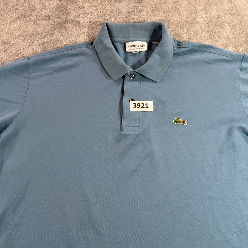Lacoste Polo Shirt Women XXL Blue L.12.12 Light Classic Fit PH9851 Short Sleeve